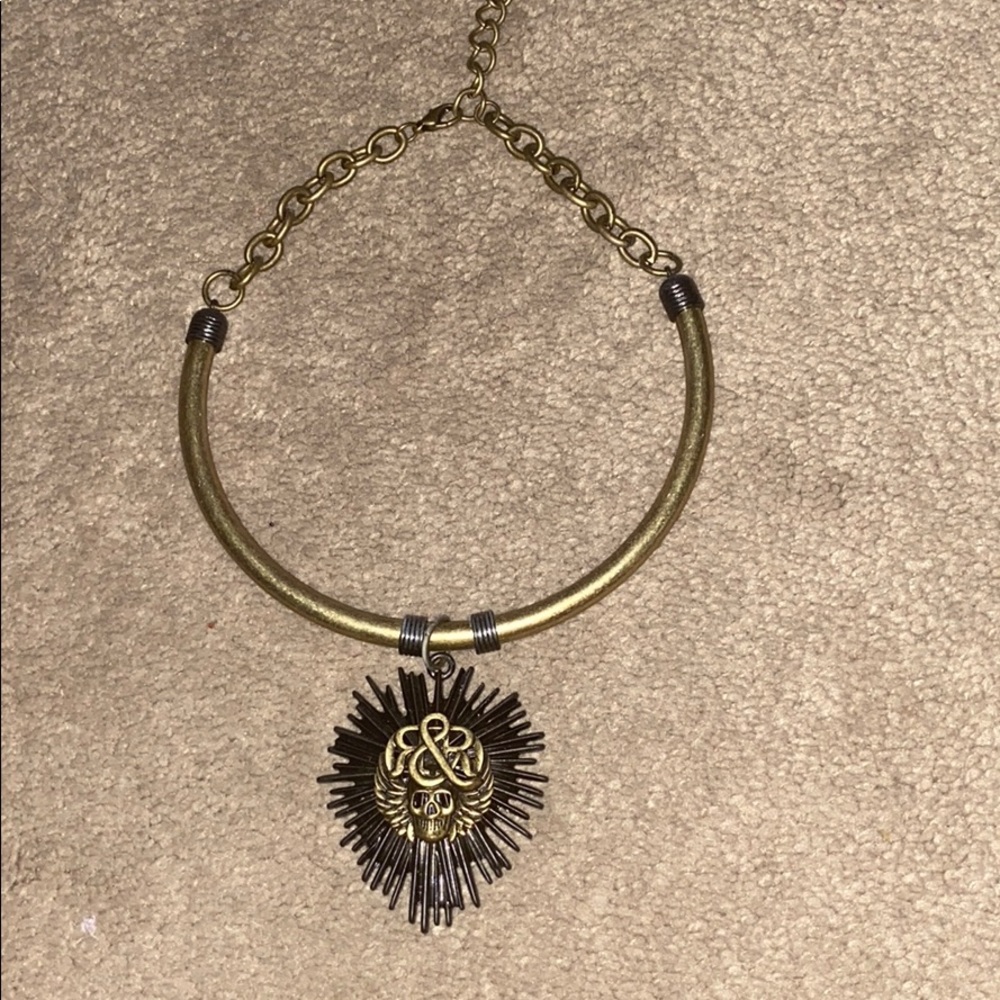 Brassy gold necklace/choker